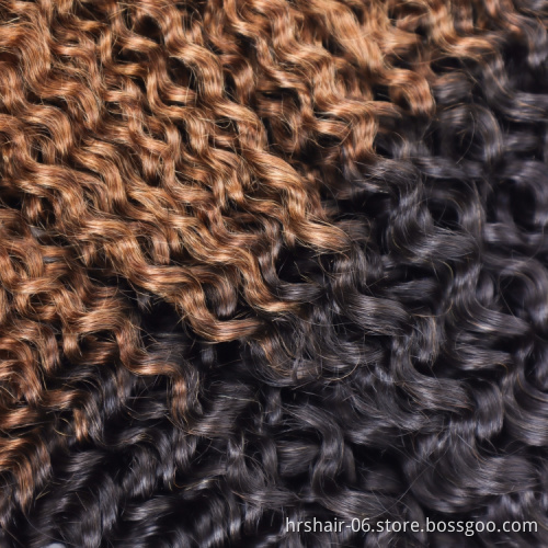 1B/30 colour Grade 12A Jerry curly with lace closure vendors in bulk cuticle aligned 100%  human virgin hair bundles extension